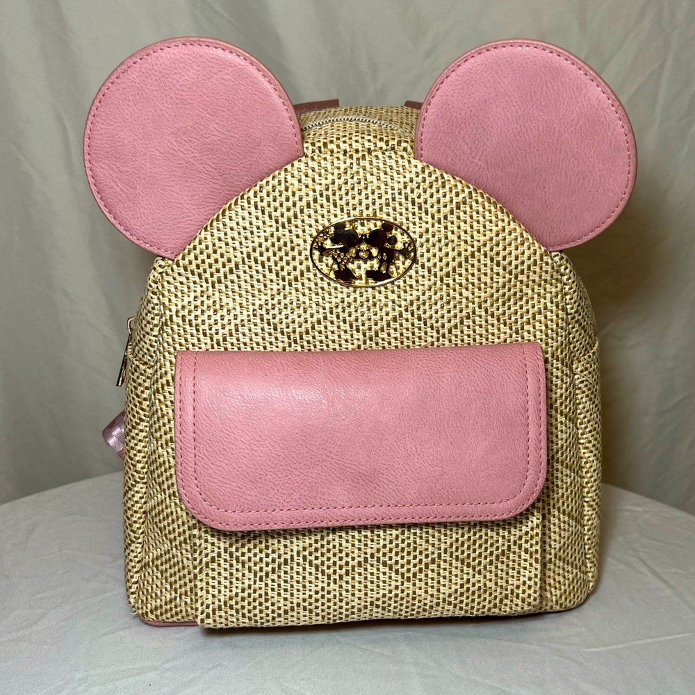 Pink and Tan Disney Backpack with Ear Accents